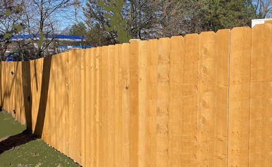 cedartone treated fence